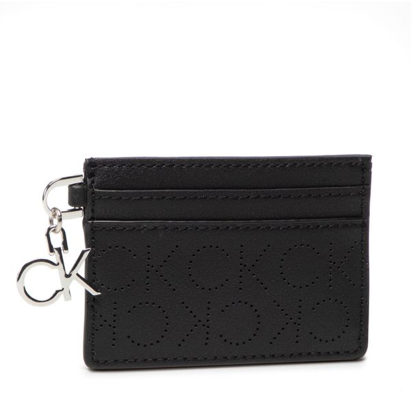 Calvin Klein Etui za kreditne kartice Calvin Klein Re-Lock Cardholder W/Charm Perf K60K609491 Črna