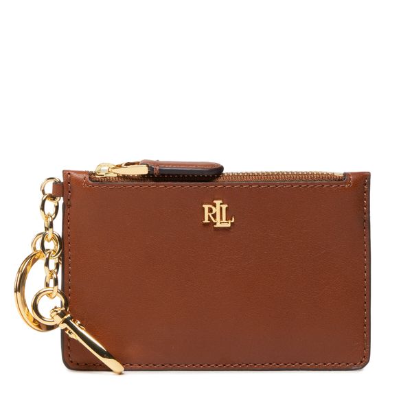 LAUREN RALPH LAUREN Etui za kreditne kartice Lauren Ralph Lauren Zip Card Cas 432876731001 Rjava