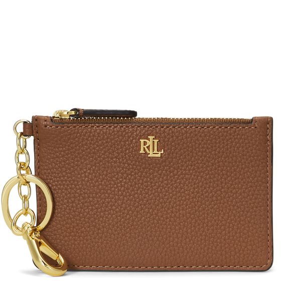 LAUREN RALPH LAUREN Etui za kreditne kartice Lauren Ralph Lauren Zip Card Cas 432947628002 Rjava