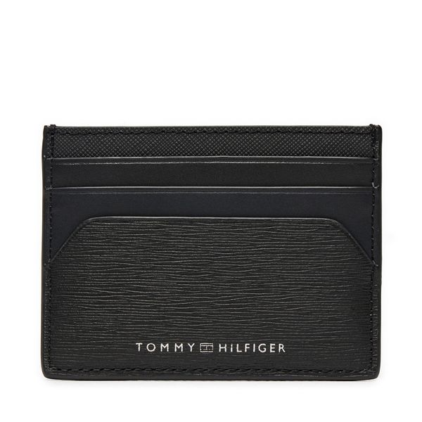 Tommy Hilfiger Etui za kreditne kartice Tommy Hilfiger Premium Business Leather Card Holder AM0AM12510 Črna