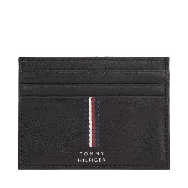 Tommy Hilfiger Etui za kreditne kartice Tommy Hilfiger Th Premium Leather Cc Holder AM0AM12186 Črna