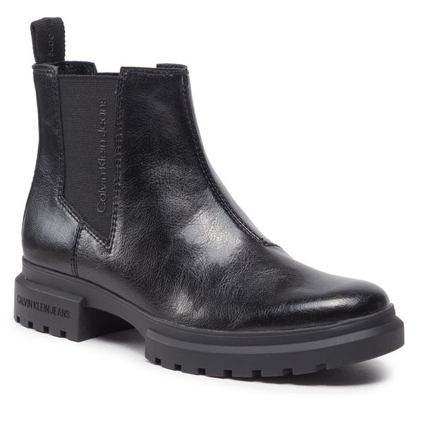 Calvin Klein Jeans Gležnjarji Chelsea Calvin Klein Jeans Cleated Chelsea Boot YW0YW00834 Črna