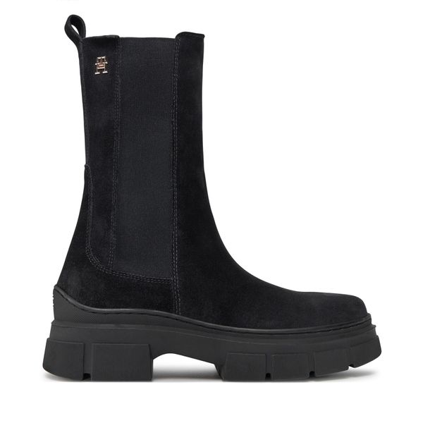 Tommy Hilfiger Gležnjarji Chelsea Tommy Hilfiger Essential Suede Chelsea Boot FW0FW07489 Space Blue DW6