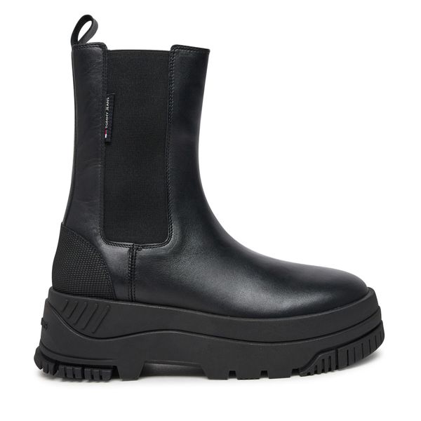 Tommy Jeans Gležnjarji Chelsea Tommy Jeans Tjw Chelsea Flatform Boot EN0EN02597 Črna