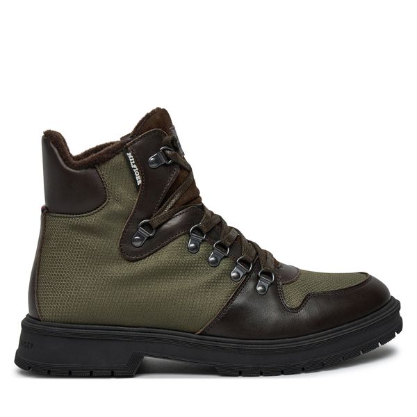 Tommy Hilfiger Gležnjarji Tommy Hilfiger Hilfiger Warm Cordura Mix Boot FM0FM05180 Zelena