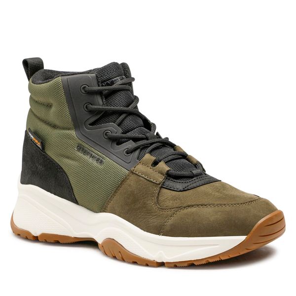 Tommy Hilfiger Gležnjarji Tommy Hilfiger Outdoor Leather Boot Cordura FM0FM04251 Khaki