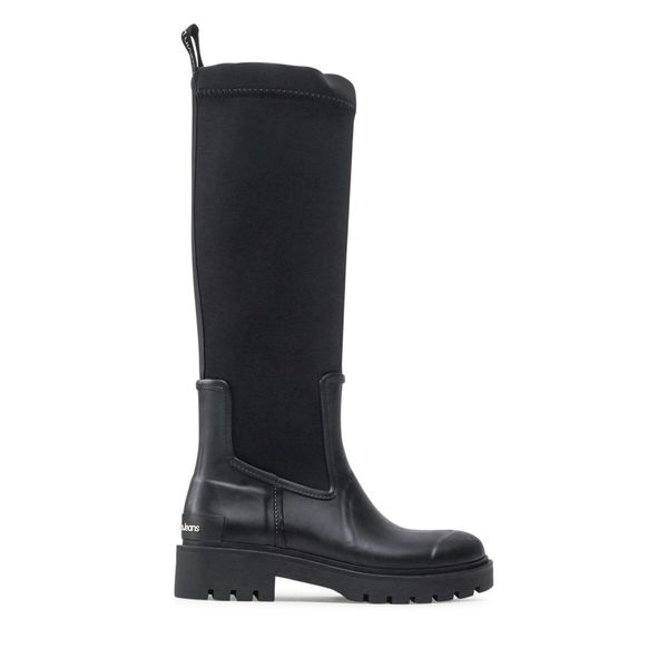 Calvin Klein Jeans Gumijasti škornji Calvin Klein Jeans High Rainboot Neoprene YW0YW00838 Črna