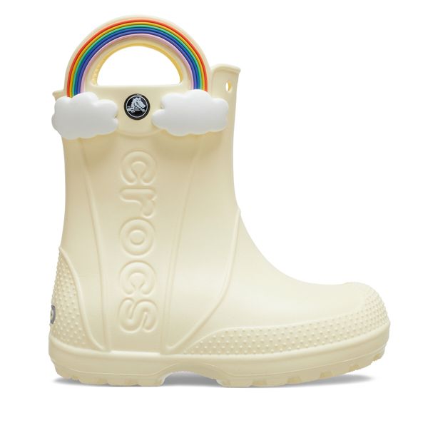 Crocs Gumijasti škornji Crocs Handle It Rainbow Rain Boot Kids 210026 Rumena