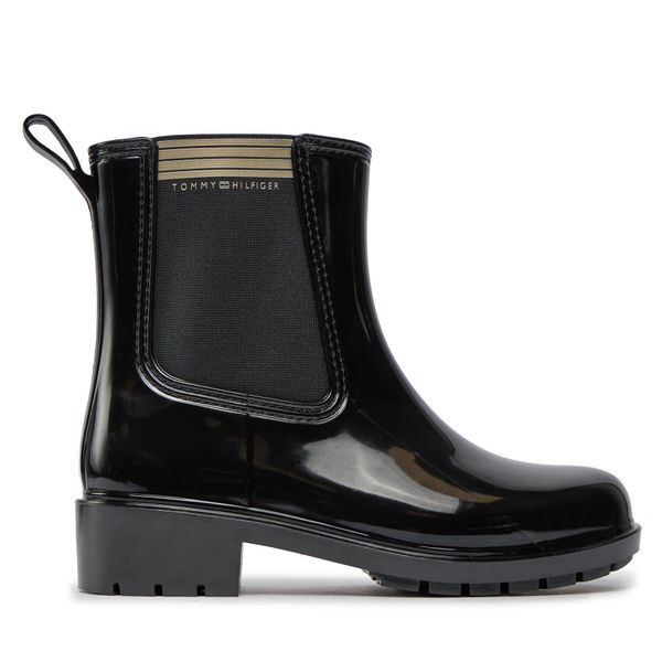 Tommy Hilfiger Gumijasti škornji Tommy Hilfiger Essential Tommy Rainboot FW0FW07760 Črna