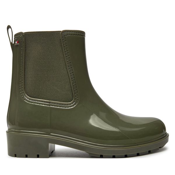 Tommy Hilfiger Gumijasti škornji Tommy Hilfiger Flag Rainboot FW0FW08213 Zelena