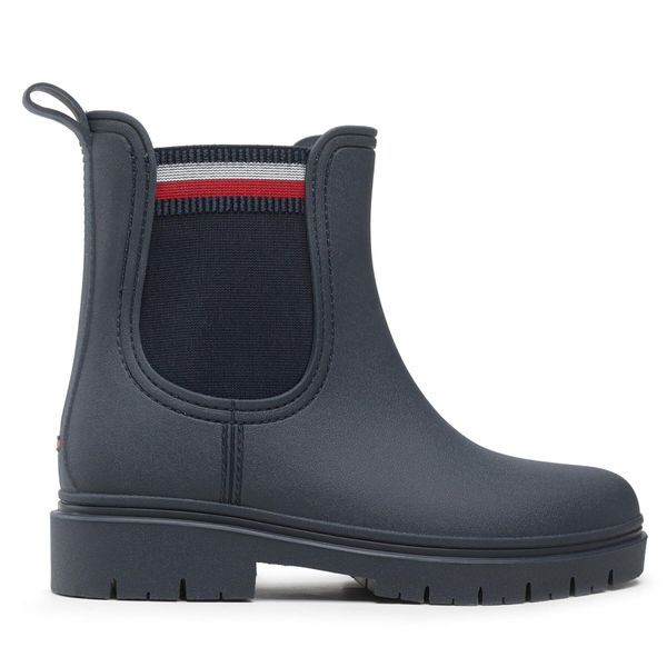 Tommy Hilfiger Gumijasti škornji Tommy Hilfiger Rain Boot Ankle Elastic FW0FW06774 Mornarsko modra