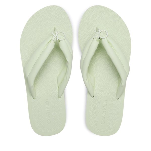 Calvin Klein Japonke Calvin Klein Flatform Flip Flop W/Hw HW0HW01503 Zelena