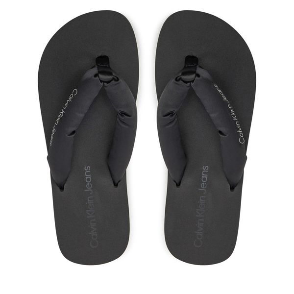 Calvin Klein Jeans Japonke Calvin Klein Jeans Beach Sandal Flatform Padded Ny YW0YW01400 Črna