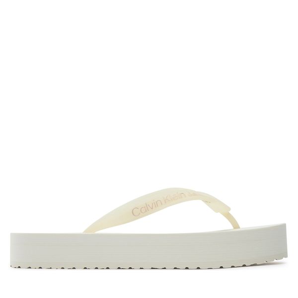 Calvin Klein Jeans Japonke Calvin Klein Jeans Beach Sandal Flatform YW0YW01620 Écru