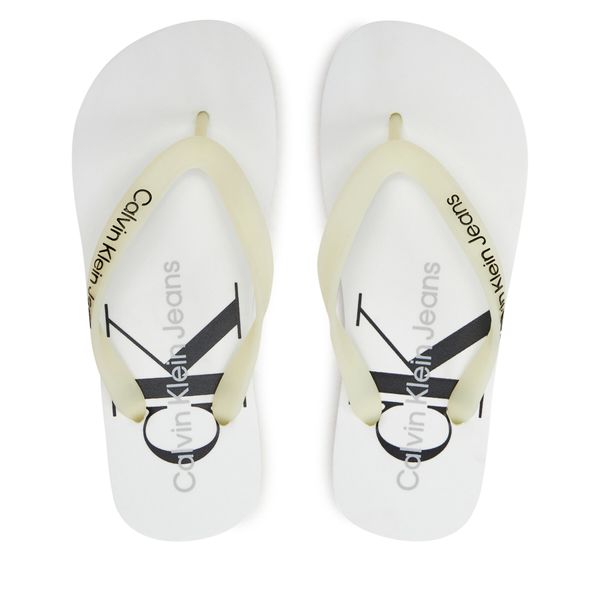 Calvin Klein Jeans Japonke Calvin Klein Jeans Beach Sandal Monologo Tpu YW0YW01246 Bela