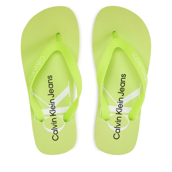 Calvin Klein Jeans Japonke Calvin Klein Jeans Beach Sandal Monologo Tpu YW0YW01246 Zelena