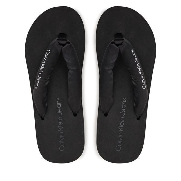 Calvin Klein Jeans Japonke Calvin Klein Jeans Beach Wedge Sandal Padded Ny YW0YW01397 Črna