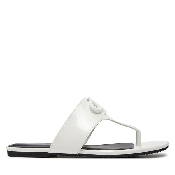 Calvin Klein Jeans Japonke Calvin Klein Jeans Flat Sandal Slide Toepost Mg Met YW0YW01342 Bela