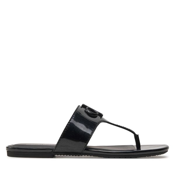 Calvin Klein Jeans Japonke Calvin Klein Jeans Flat Sandal Slide Toepost Mg Met YW0YW01342 Črna