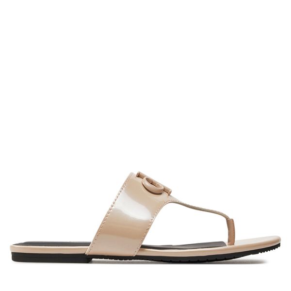 Calvin Klein Jeans Japonke Calvin Klein Jeans Flat Sandal Slide Toepost Mg Met YW0YW01342 Roza