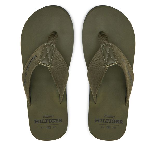 Tommy Hilfiger Japonke Tommy Hilfiger Hilfiger 85 Beach Sandal FM0FM05339 Zelena