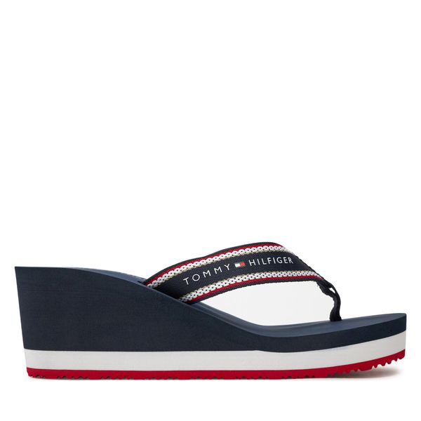 Tommy Hilfiger Japonke Tommy Hilfiger Hilfiger Hi Wedge Beach Sandal FW0FW08012 Mornarsko modra