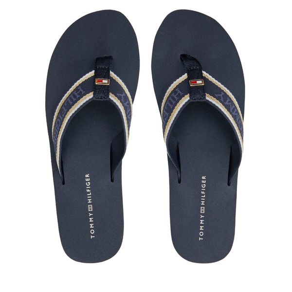 Tommy Hilfiger Japonke Tommy Hilfiger Im Platform Beach Sandal FW0FW08236 Mornarsko modra