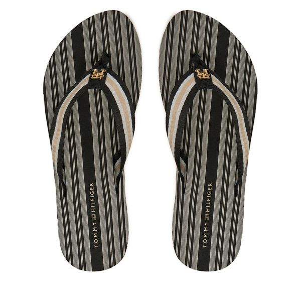 Tommy Hilfiger Japonke Tommy Hilfiger Im Th Print Beach Sandal FW0FW08370 Črna