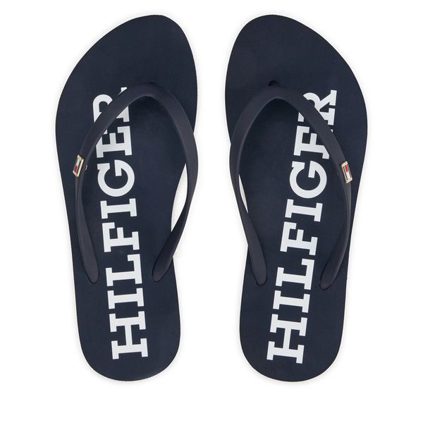 Tommy Hilfiger Japonke Tommy Hilfiger Strap Beach Sandal FW0FW07901 Mornarsko modra