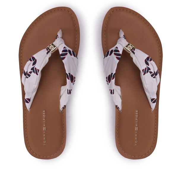 Tommy Hilfiger Japonke Tommy Hilfiger Th Elevated Beach Sandal Print FW0FW07164 Écru