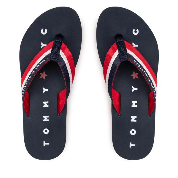 Tommy Hilfiger Japonke Tommy Hilfiger Tommy Loves Ny Beach Sandal FW0FW02370 Mornarsko modra