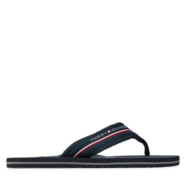 Tommy Hilfiger Japonke Tommy Hilfiger Web Beach Sandal FM0FM05340 Mornarsko modra