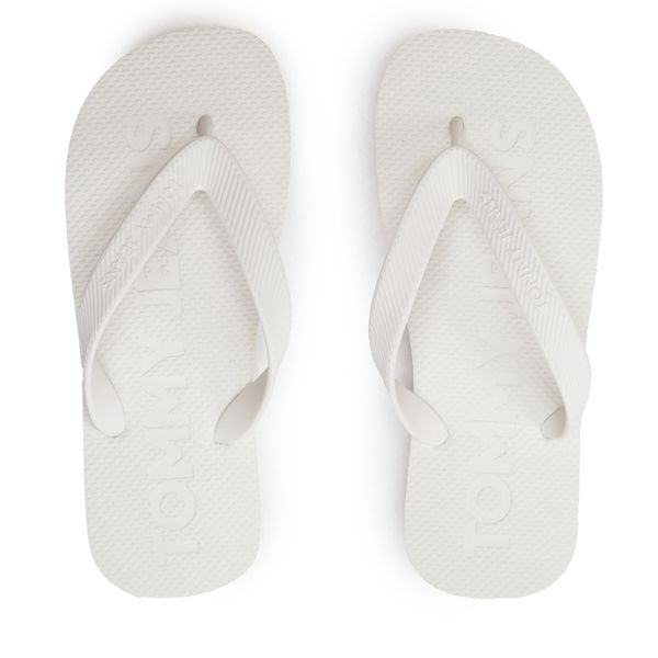 Tommy Jeans Japonke Tommy Jeans Tjw Logo Flip Flop EN0EN02447 Écru