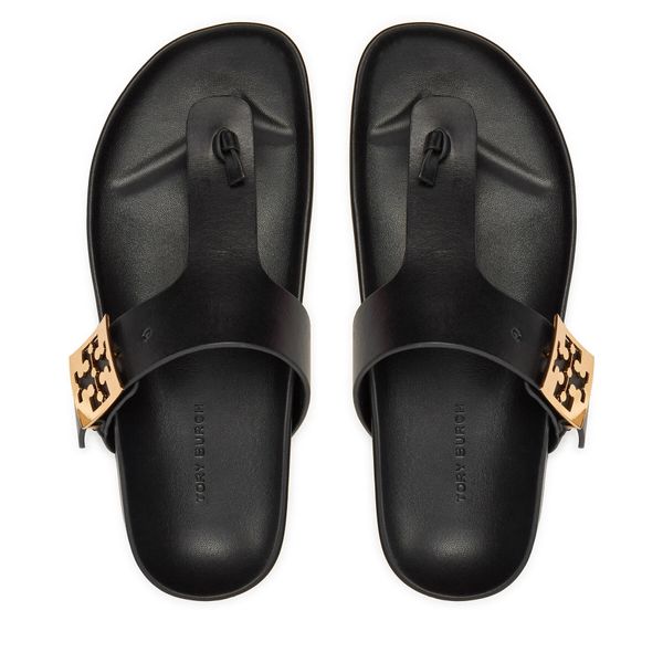 Tory Burch Japonke Tory Burch Mellow Thong Sandal 155190 Črna