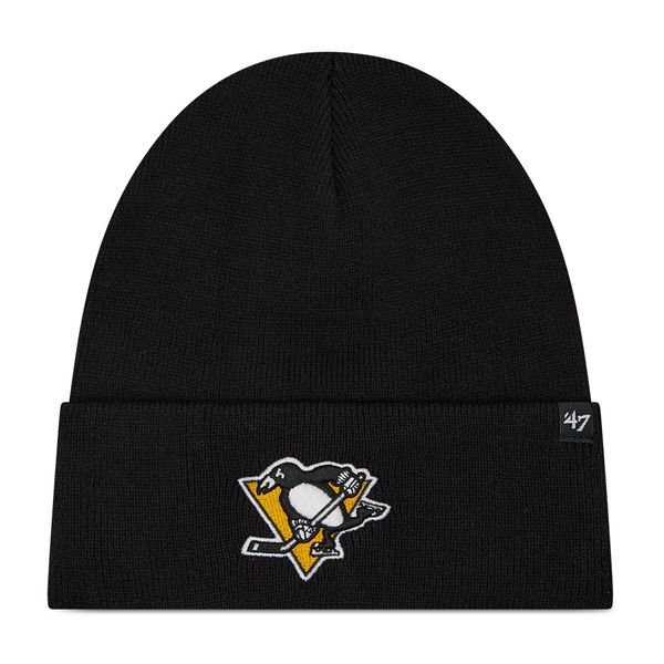 47 Brand Kapa 47 Brand Nhl Pittsburgh Penguins Haymaker '47 Cuff Knit H-HYMKR15ACE-BK Črna