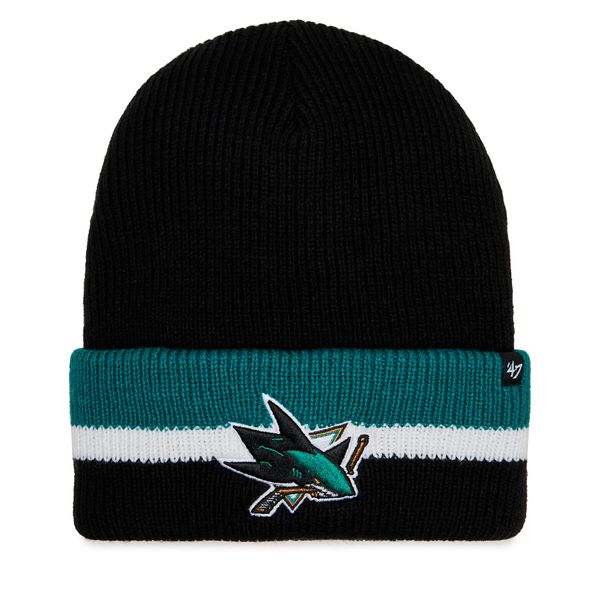 47 Brand Kapa 47 Brand NHL San Jose Sharks Split Cuff 47 H-SPLCC22ACE-BK Črna