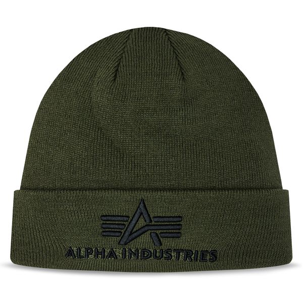 Alpha Industries Kapa Alpha Industries 3D Beanie 168910 Zelena