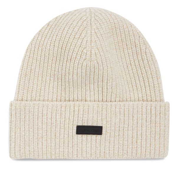 Calvin Klein Kapa Calvin Klein Daddy Wool Beanie K50K510984 Écru