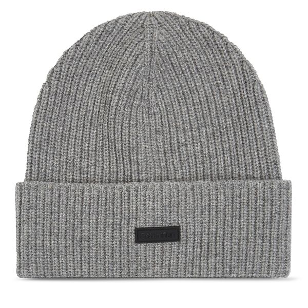 Calvin Klein Kapa Calvin Klein Daddy Wool Beanie K50K510984 Ghost Gray PCD