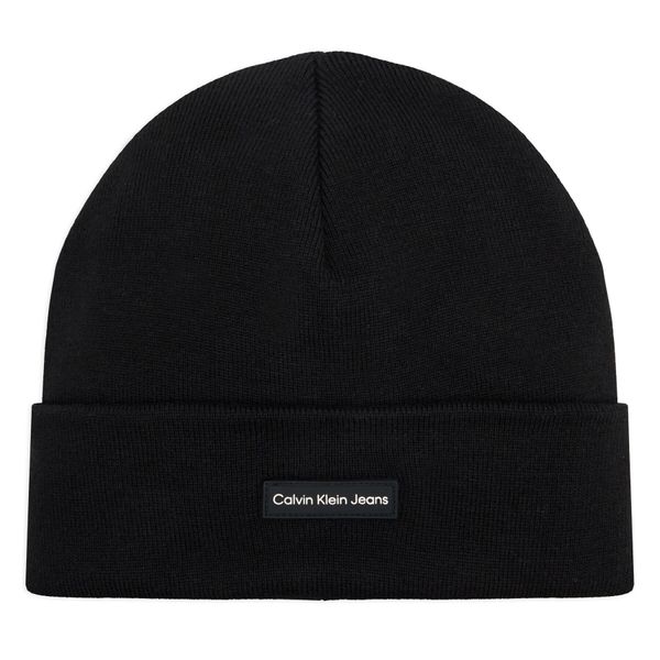 Calvin Klein Jeans Kapa Calvin Klein Jeans Inst Patch Beanie K60K612322 Črna