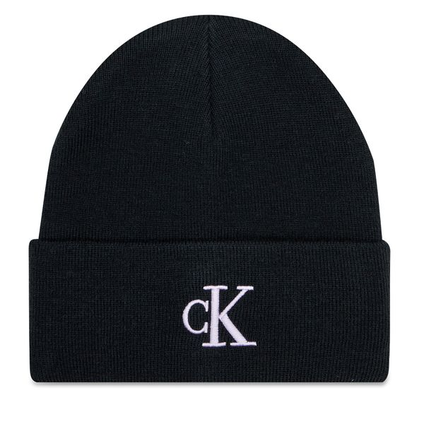 Calvin Klein Jeans Kapa Calvin Klein Jeans Monogram Embro Beanie K60K612319 Črna