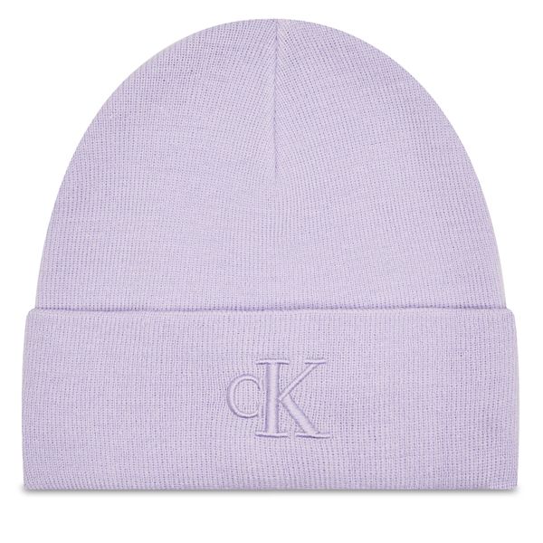 Calvin Klein Jeans Kapa Calvin Klein Jeans Monogram Embro Beanie K60K612319 Vijolična