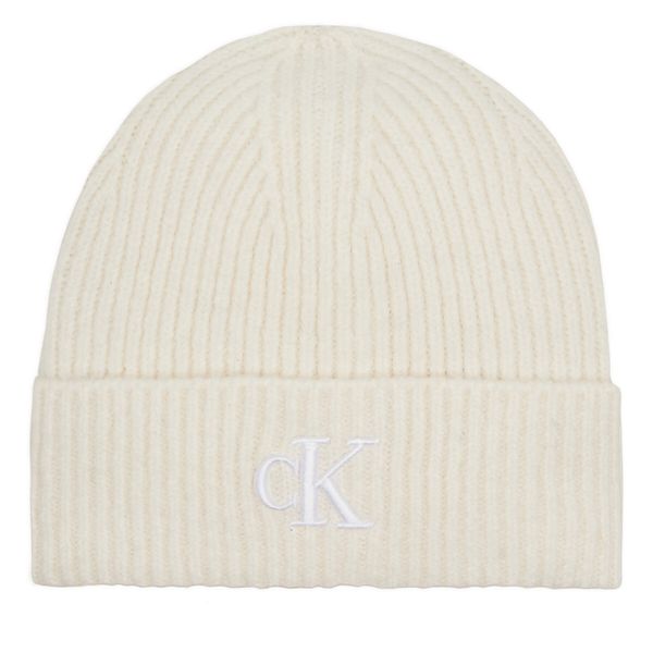 Calvin Klein Jeans Kapa Calvin Klein Jeans Thick Embroidery Beanie K60K612321 Écru