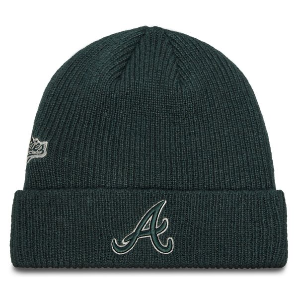 New Era Kapa New Era Atlanta Braves World Series Patch Cuff Knit Beanie 60580730 Zelena