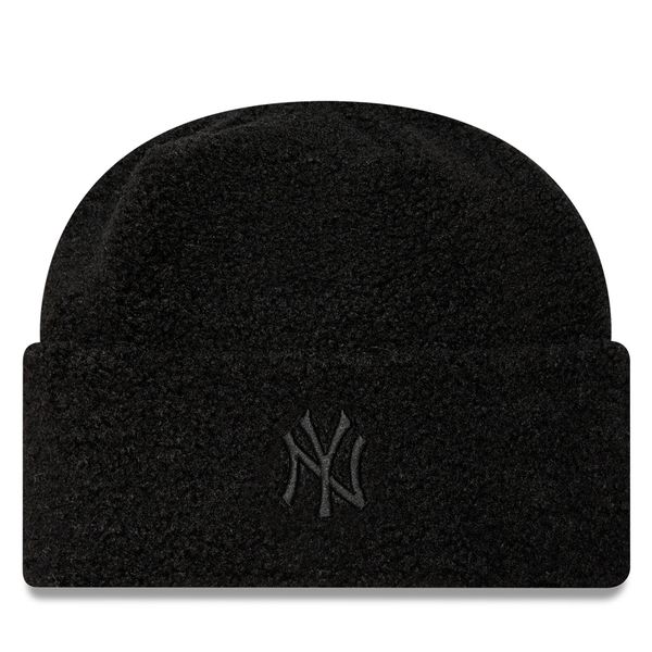 New Era Kapa New Era Borg New York Yankees Cuff Knit Beanie 60580757 Črna