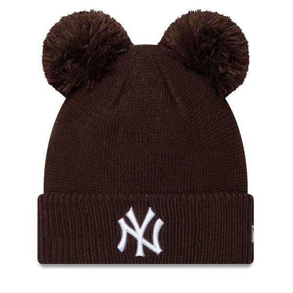 New Era Kapa New Era New York Yankees Double Pom Knit Beanie 60580773 Rjava