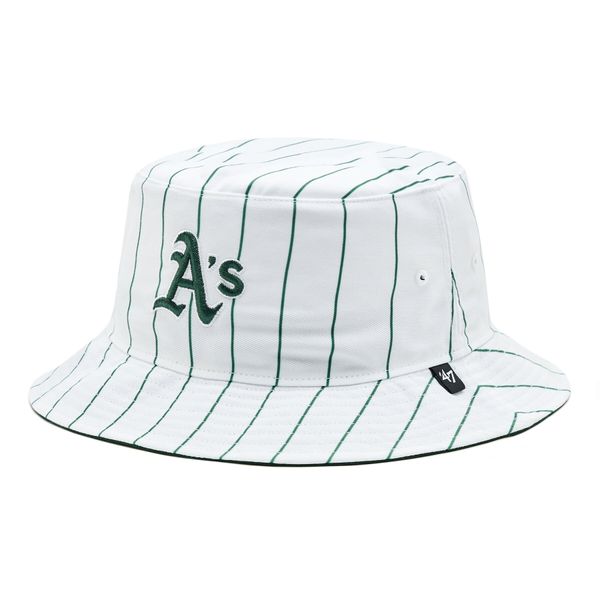 47 Brand Kapa s šiltom 47 Brand MLB Oakland Athletics Pinstriped '47 BUCKET B-PINSD18PTF-DG Dark Green