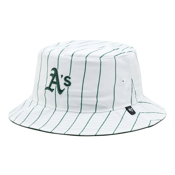 47 Brand Kapa s šiltom 47 Brand MLB Oakland Athletics Pinstriped '47 BUCKET B-PINSD18PTF-DG Zelena