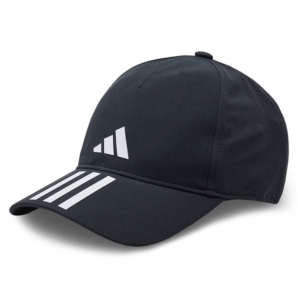 adidas Kapa s šiltom adidas 3-Stripes AEROREADY Running Training Baseball Cap IC6520 Črna