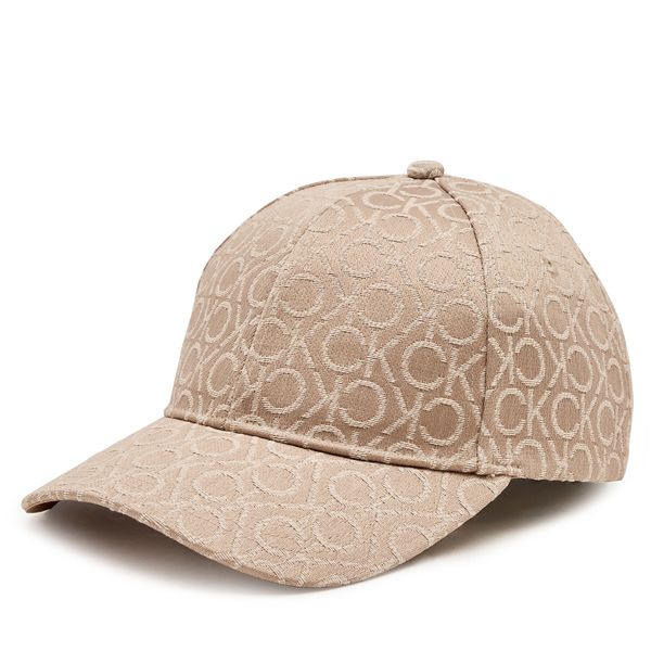 Calvin Klein Kapa s šiltom Calvin Klein Monogram Jacquard K60K612032 Bež